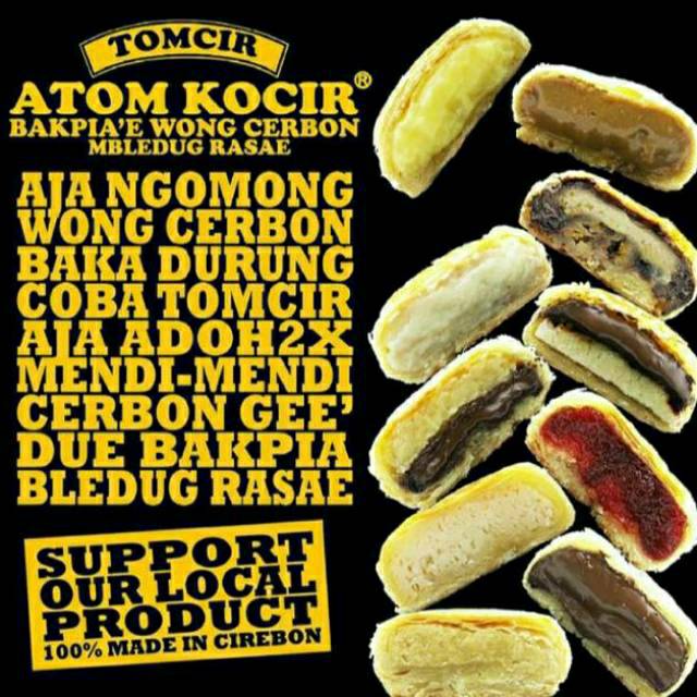 

Tomcir Atom khas Cirebon (Bebas Pilih varian Rasa)