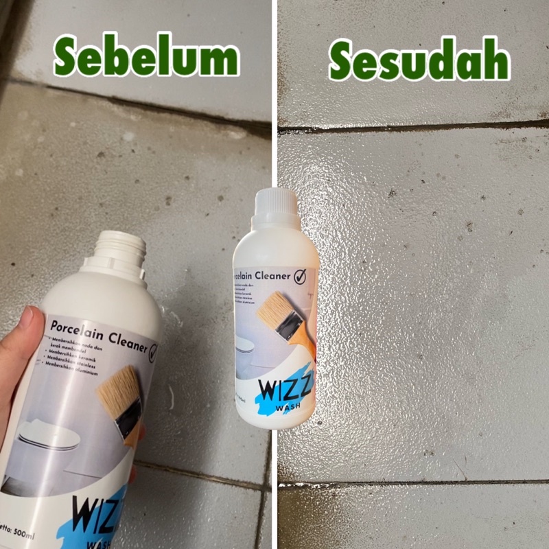 WIZZ WASH Pembersih kerak keramik kamar mandi / Pembersih kerak toilet ampuh 500ML