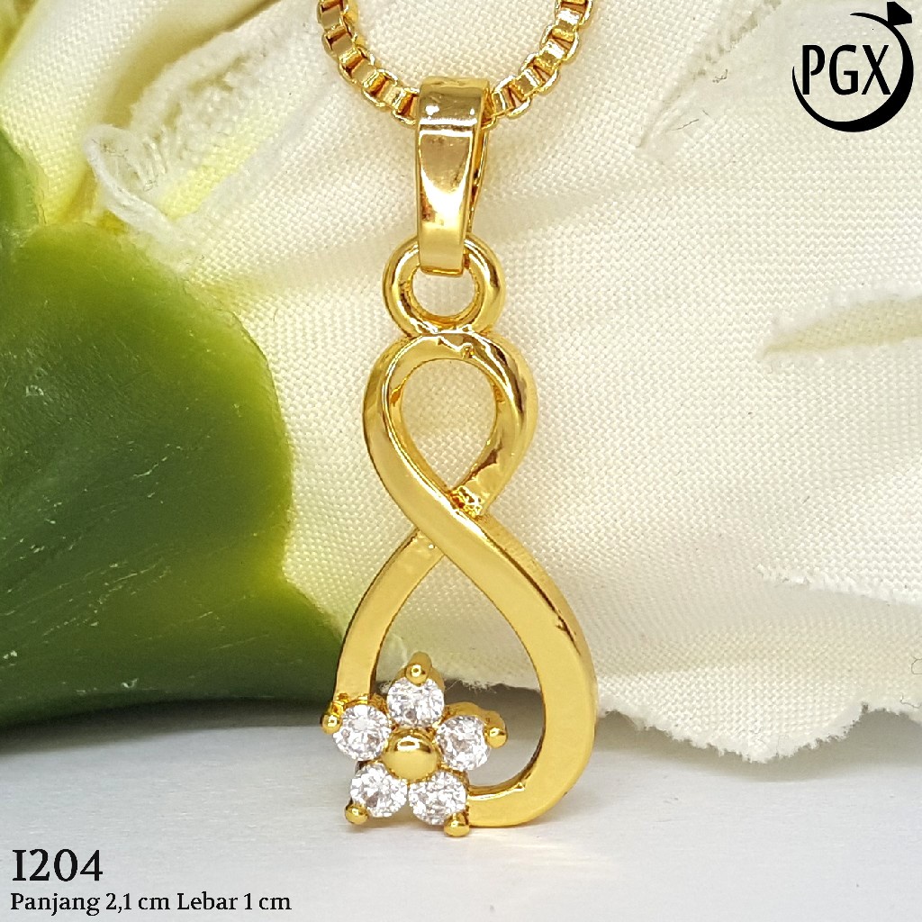 PGX Liontin Kalung Xuping Wanita Perhiasan Lapis Emas Aksesoris Fashion - I204