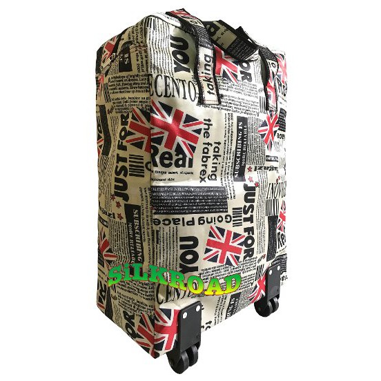 Ready Stok Foldable Shopping  Bag TroLLEy  TAs BeLanja ROda  TOTE Troli Lipat  uk FLaG Berkualitas