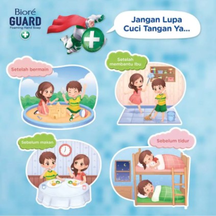 Sabun Cuci Tangan Biore Guard Foaming Foamy Foam HandSoap Isi Ulang Refill 250 ml 250ml Hijau Fresh