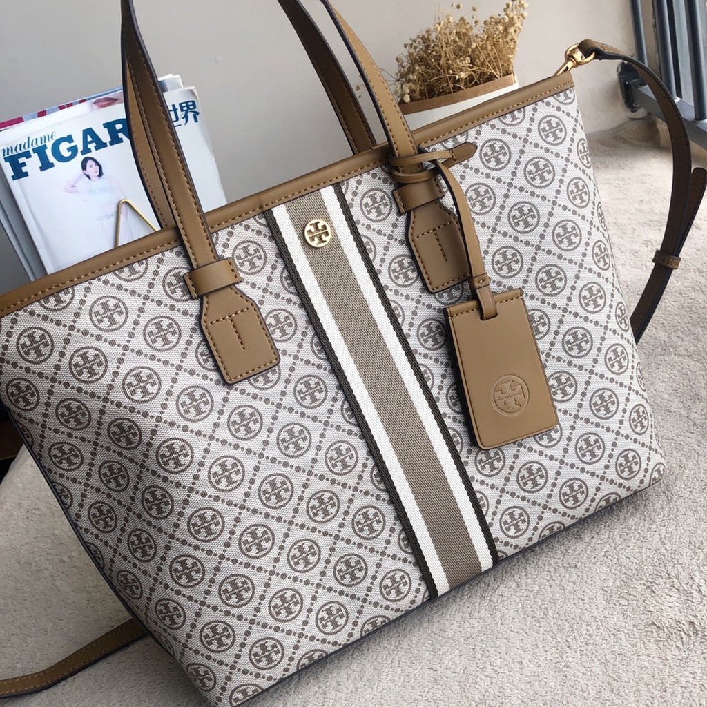 81963 ready stock tas TB bag  New T Monogram graphic print shopping bag tas wanita import