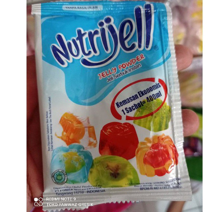 Nutrijell / Nutrijel Plain Tanpa Rasa Ekonomis Sachet 10 gr