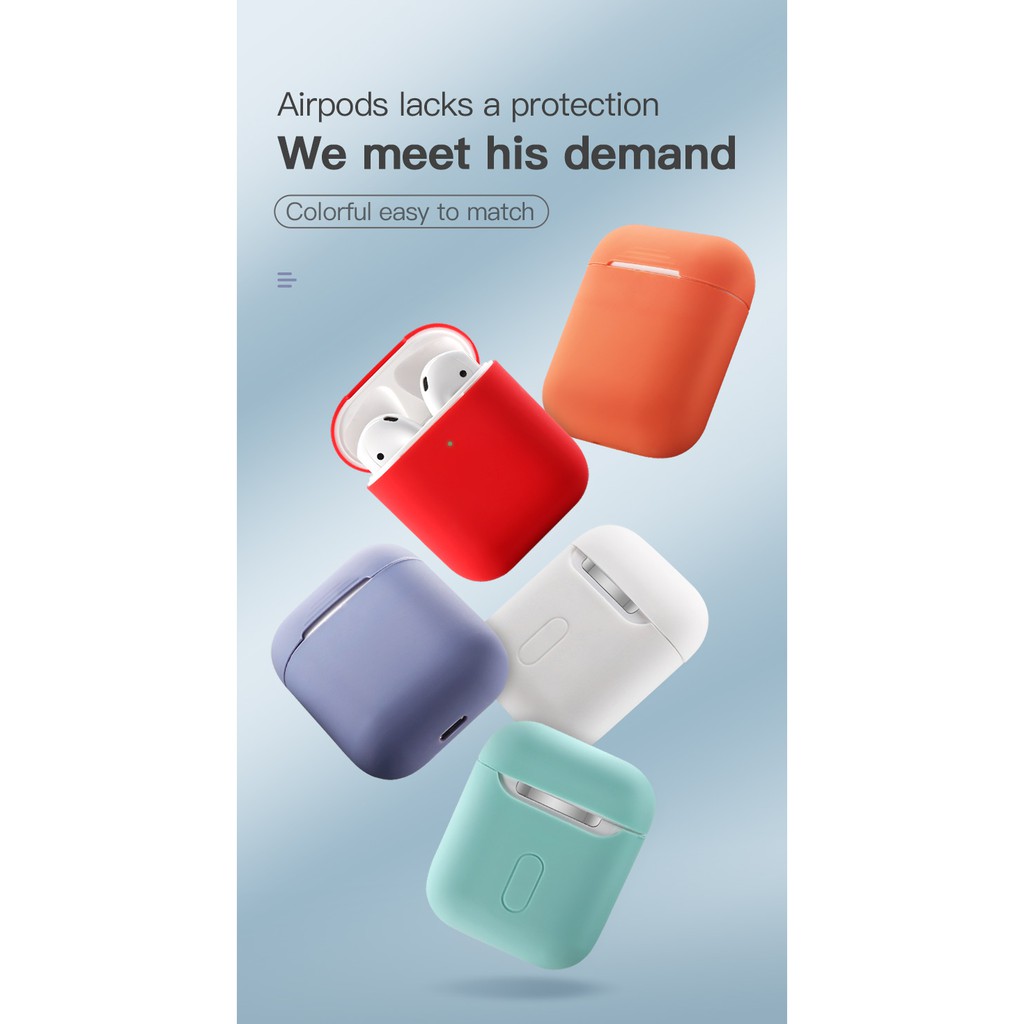 TOTU Apple Airpods Case Protector Liquid Silicone Cover Casing TWS Airpods Slim