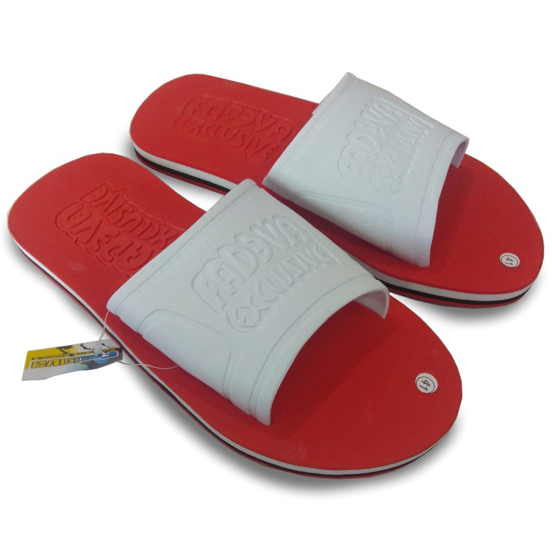 sandal merah putih slop ringan fadeva exclusive