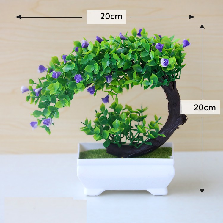 Kunataruma AM353 Bunga plastik / pajangan bunga Artificial / motif Rose Vas Petak-Lavender