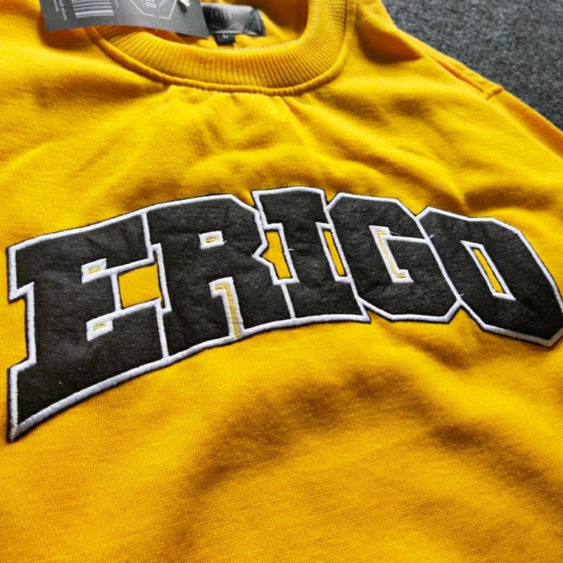 CrewNeck Erigo Bordir Aplikasi Pria Wanita Sweater Erigo Bordir