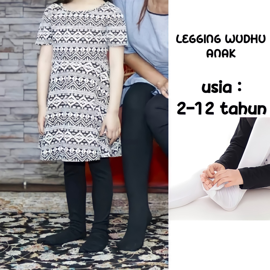 Legging Wudhu Anak Polos Panjang Wanita Bahan Spandek Rayon Premium Murah Import Bandung