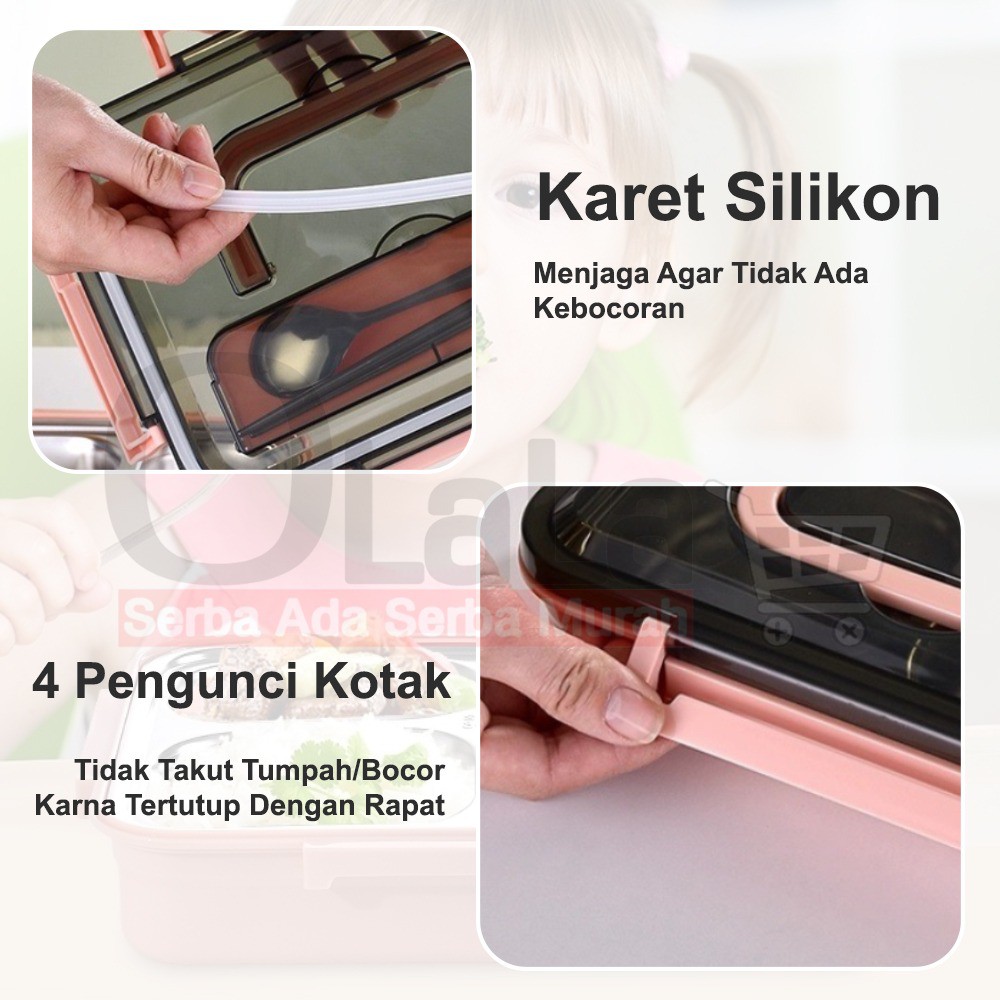 KOTAK BEKAL STAINLESS STEEL PQ-8308