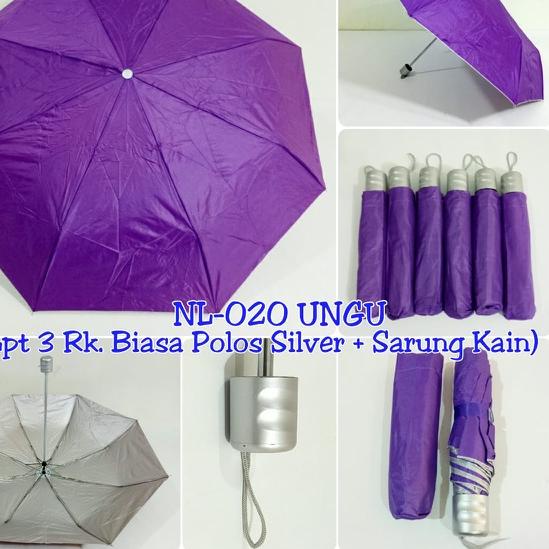 ☄ (GROSIR)Payung Lipat 3 Nagoya Polos Murah/Payung Promosi /Sovenir Payung/Payung Sablonan ➭
