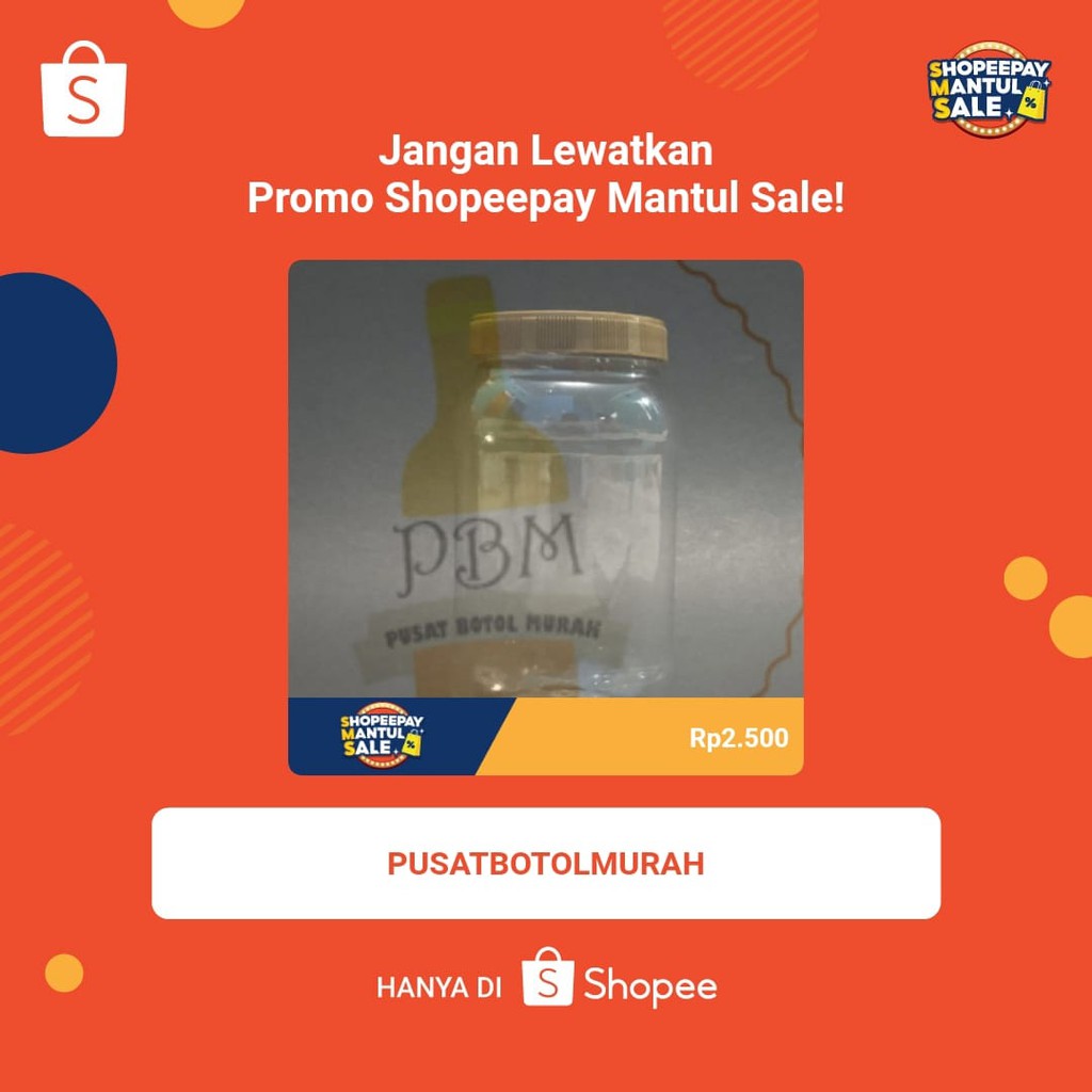 Toples Bulat 500 ml / Toples plastik / toples bawang goreng murah