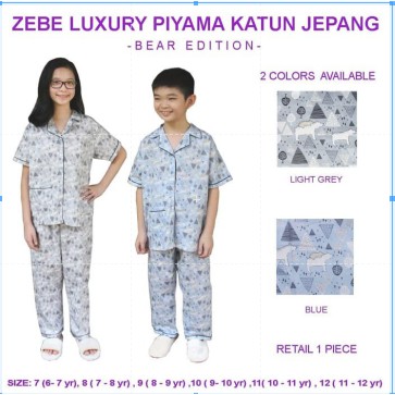 Setelan Katun Jepang 7-12 Tahun Setelan Tangan Panjang Coconut Bear Unicorn Kazel Zebe Luxury CBKS