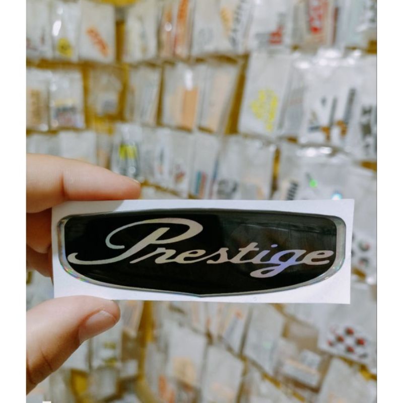 STICKER EMBLEM PRESTIGE TIMBUL 3D Sticker Logo Timbul Resin 3D Variasi Prestige