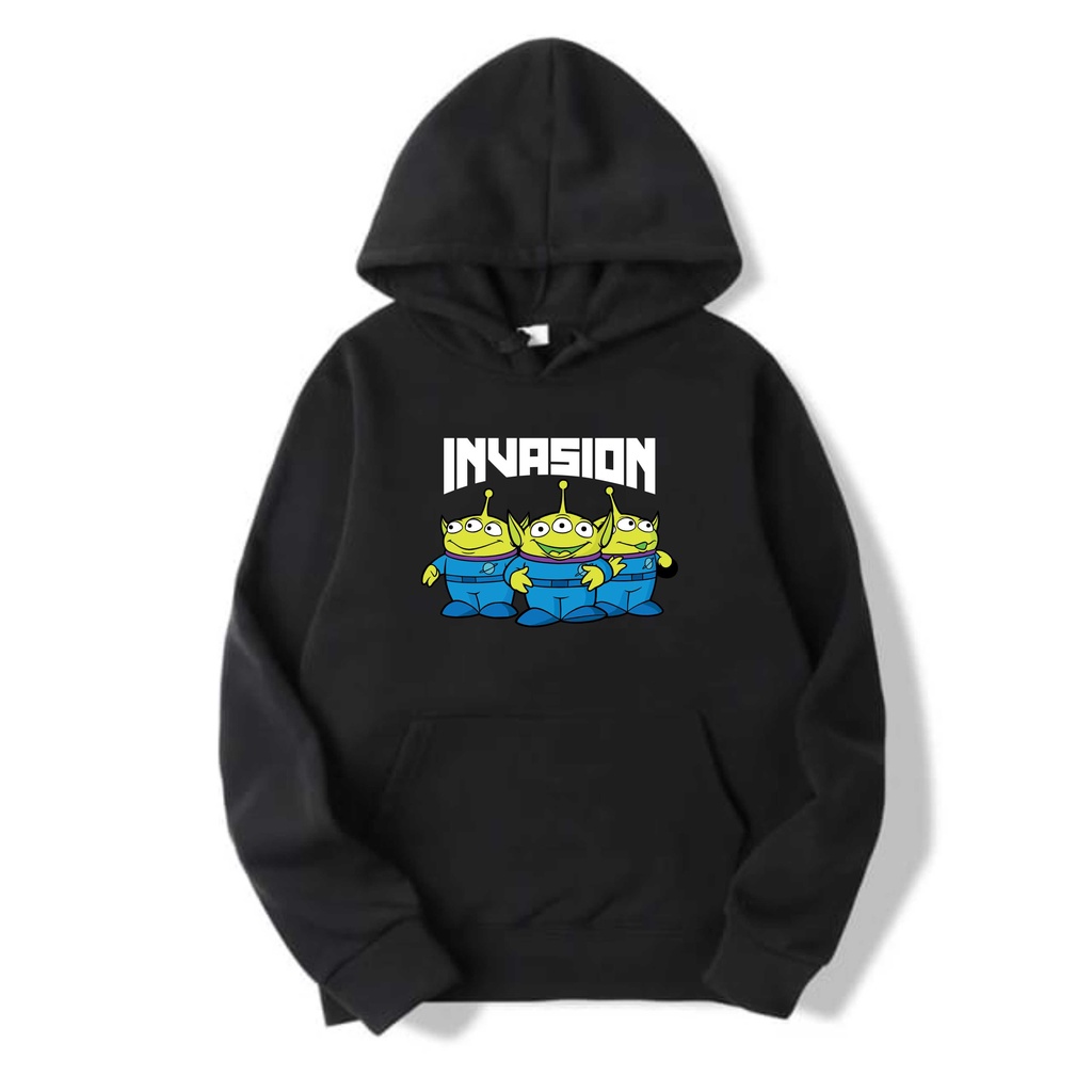 INVASION Sweater Hoodie II INVASION Jumper Hoodie II Sweter Oblong Topi Sz M - XL ( Pria &amp; Wanita / Anak &amp; Dewasa )