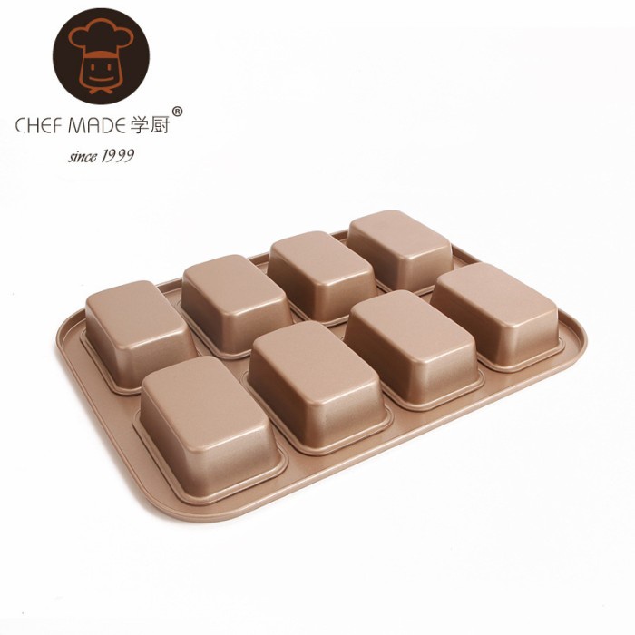 chefmade 8cups petite loaf pan /loyang mini brownie wk112013-1