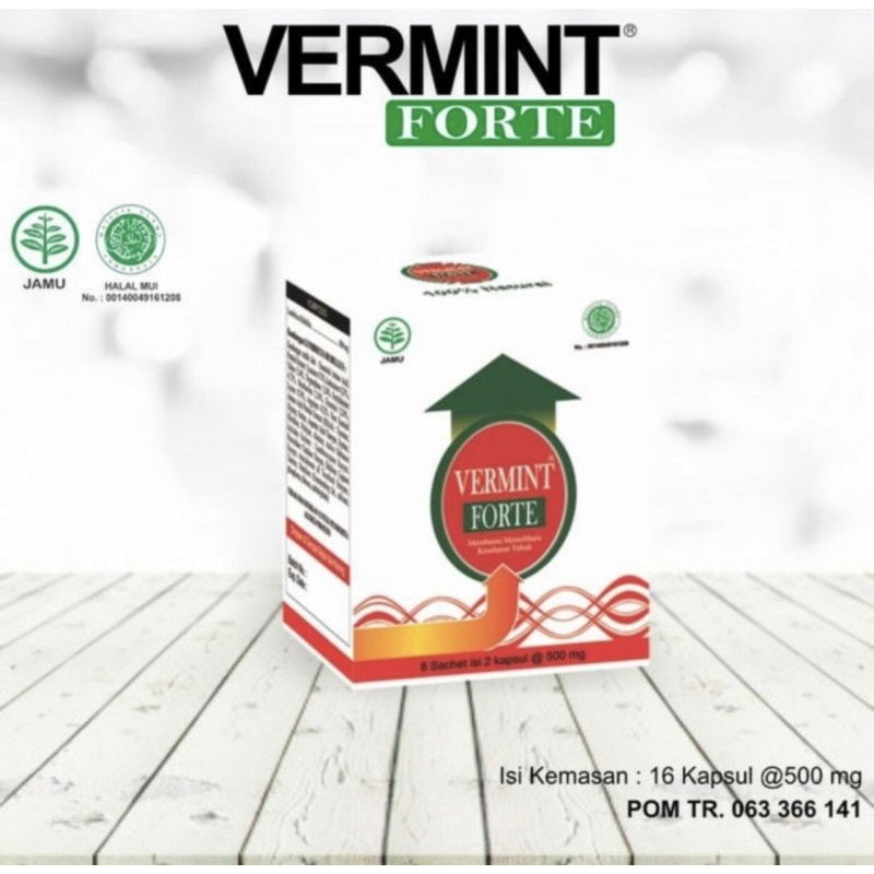 Vermint forte botol 16 kapsul ( meredakan demam tifus )