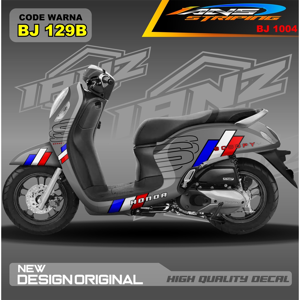 STICKER SCOOPY DECAL FULL BLOK MOTOR / STICKER DECAL  HONDA SCOOPY FULL BODY / STICKER VARIASI SCOOPY TERBARU  / STICKER SCOOPY