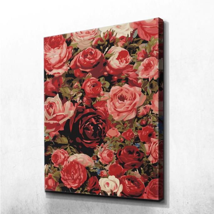 

DIY Painting Paint By Numbers Canvas Flower Rose Petal 40*50
