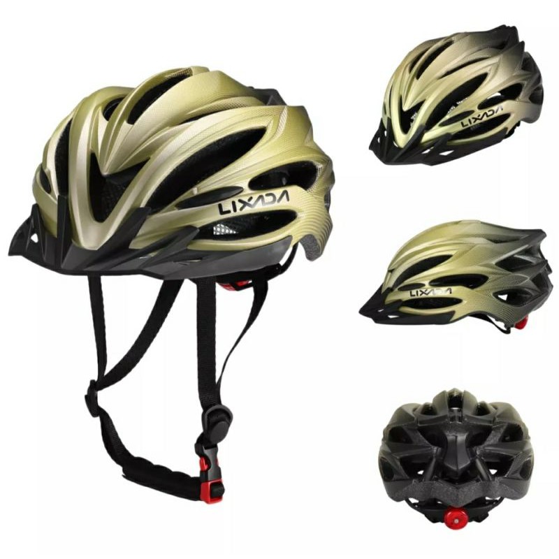 helm sepeda mtb lixada gold