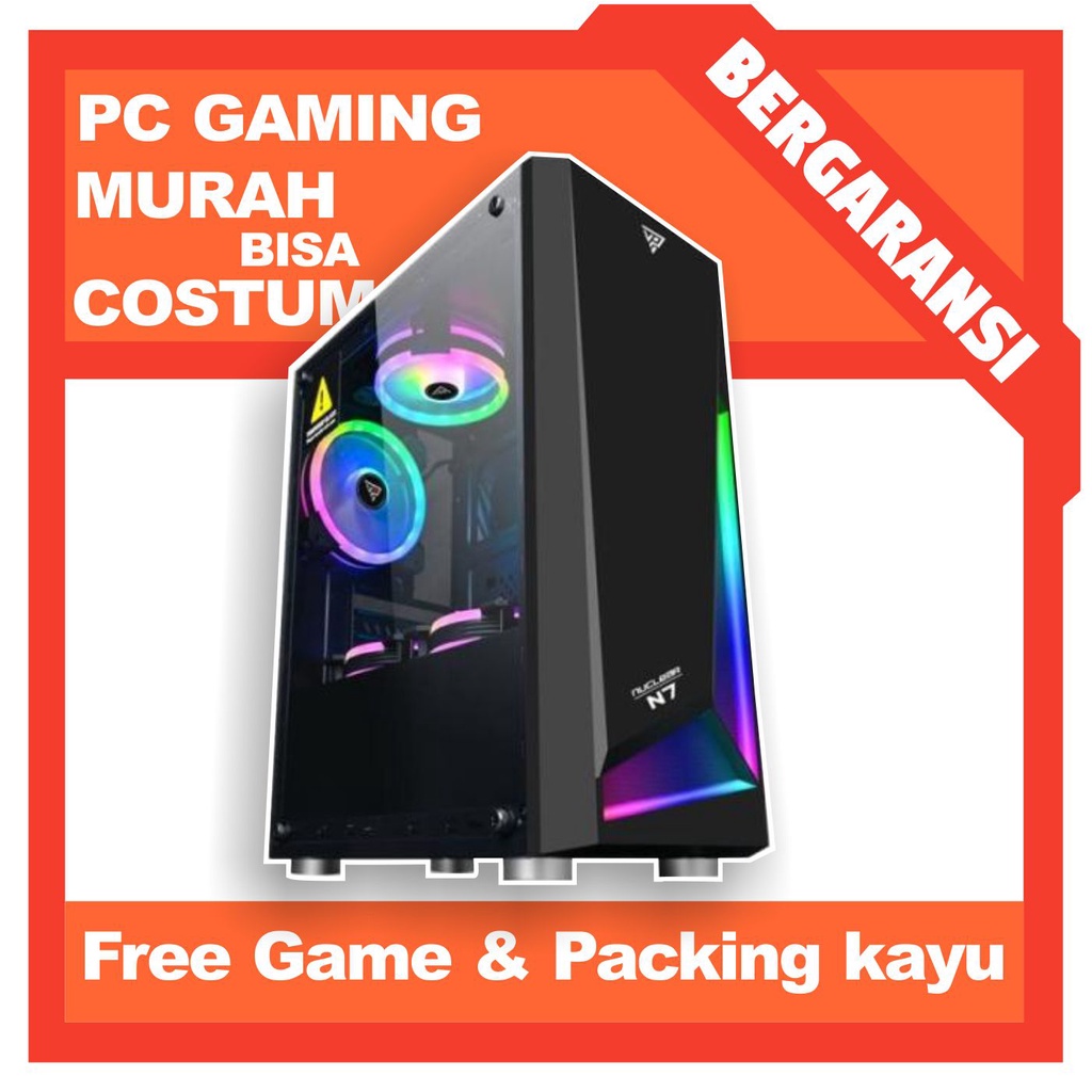 PC Gaming i7 Ram 16GB VGA GTX / RX 4Gb ddr5 SSD 120Gb COMPLETE SIAP GAMING BERAT