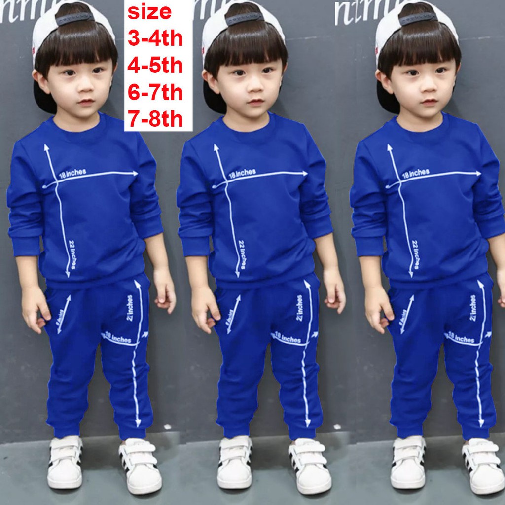 stelan sweater jogger anak 1-9thn