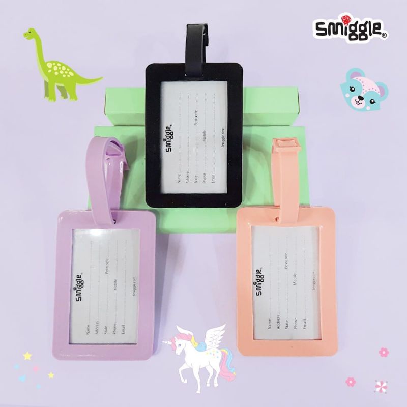 name tag Smiggle/Smiggle name tag rubber/Smiggle Id card/name tag anak