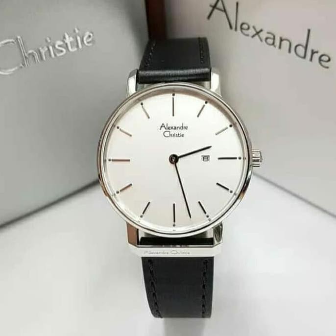 Jam Tangan Wanita Original Alexander Cristie AC-8572, Silver White