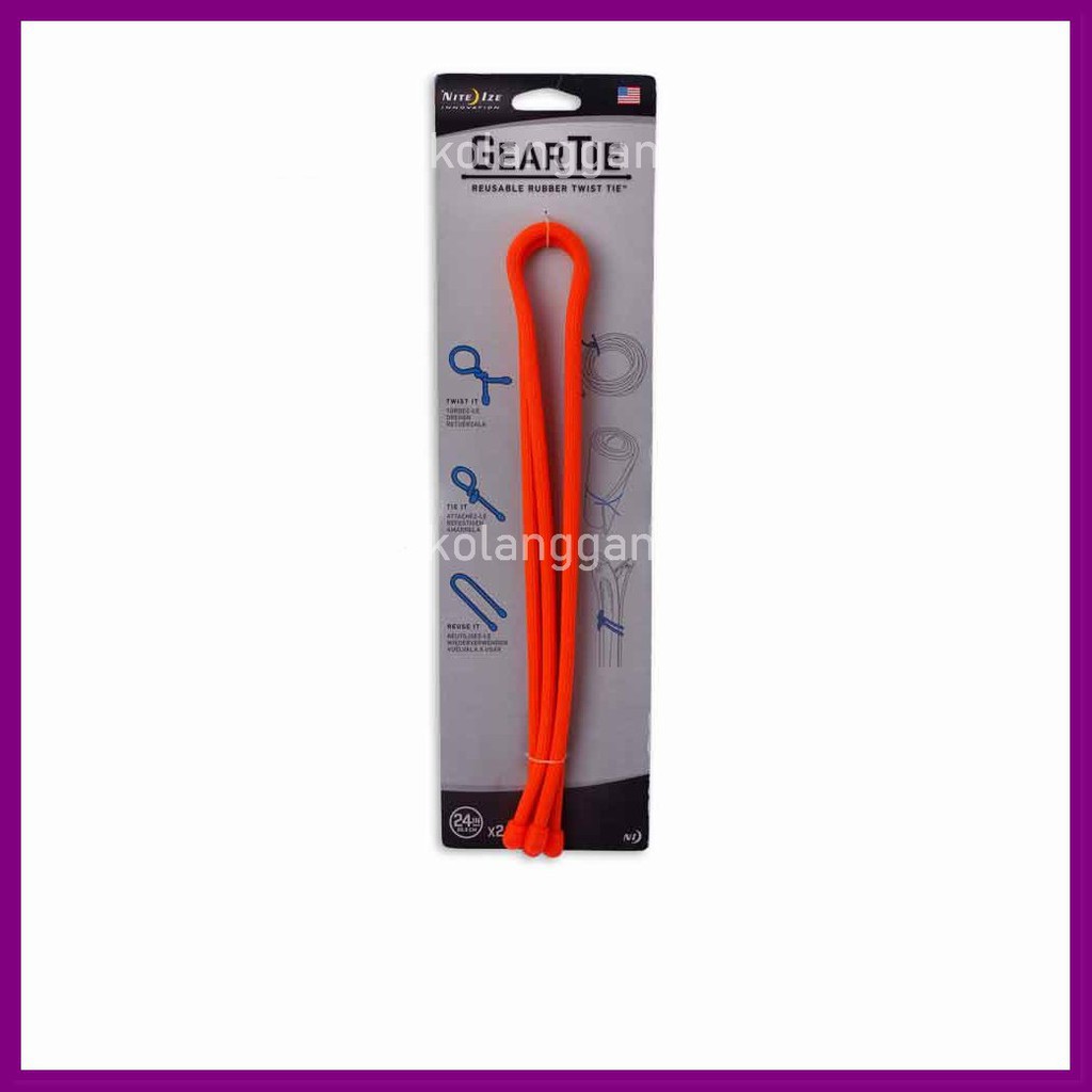 

Nite Ize Tali Pengikat Serbaguna 24 Inci 2pcs - Oranye