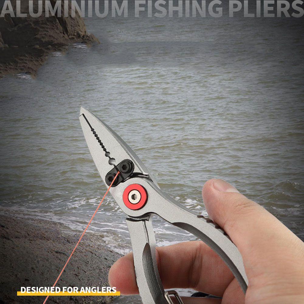 Lanfy Tang Memancing Portabel Aluminium Alloy Fishing Tackle Alat Pancing Split Ring Tang Pancing Pemotong Garis Cutter