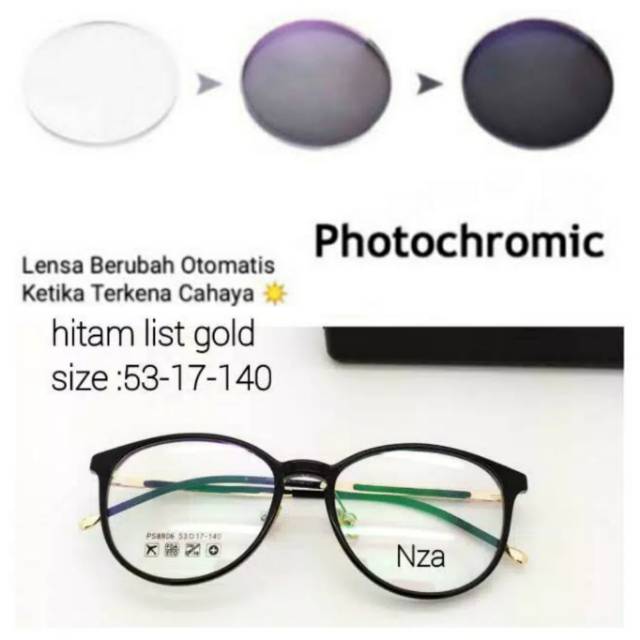 KACAMATA MINUS ANTI UV PHOTOCROMIC, KACA MATA WANITA TRENDY &amp; TERBARU