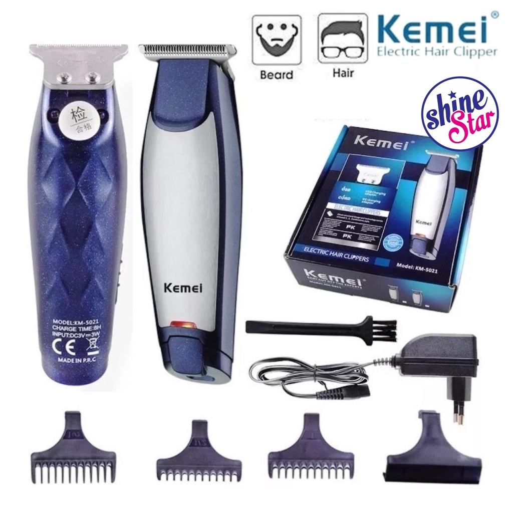 SHINE STAR - ORIGINAL KEMEI 5021 ALAT MESIN CUKUR RAMBUT JENGGOT KUMIS KM 5021 HAIR CLIPPER PROFESSIONAL WIRELESS