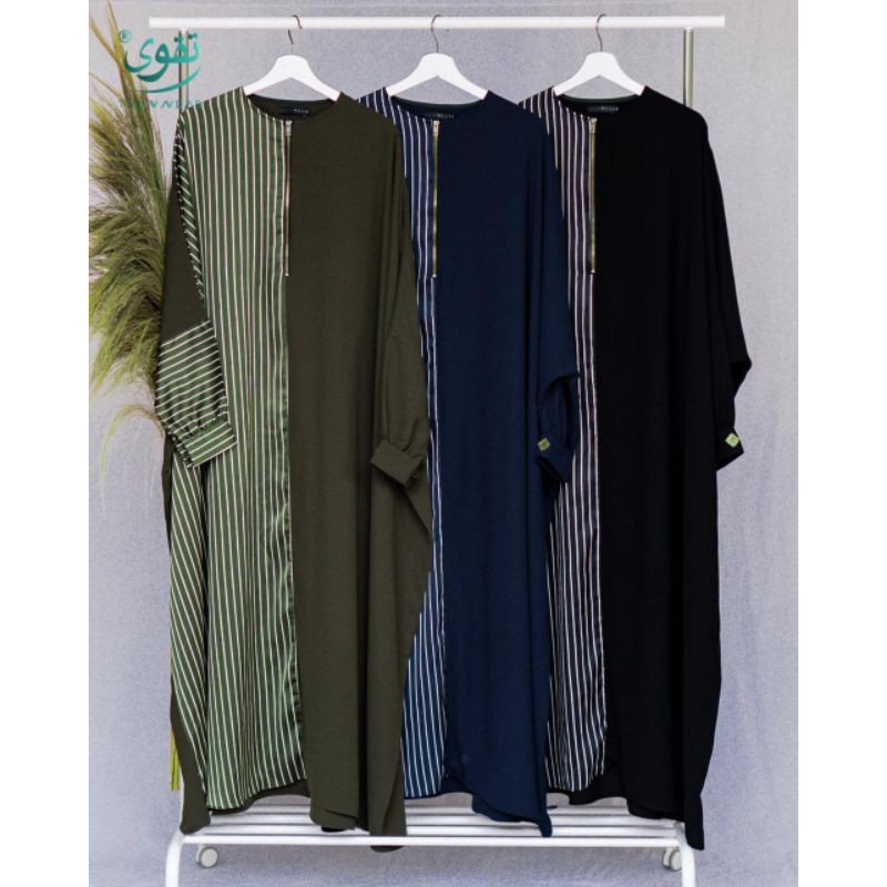 Set Sumayya Strip Taqwawear Abaya batwing jumbo french khimar