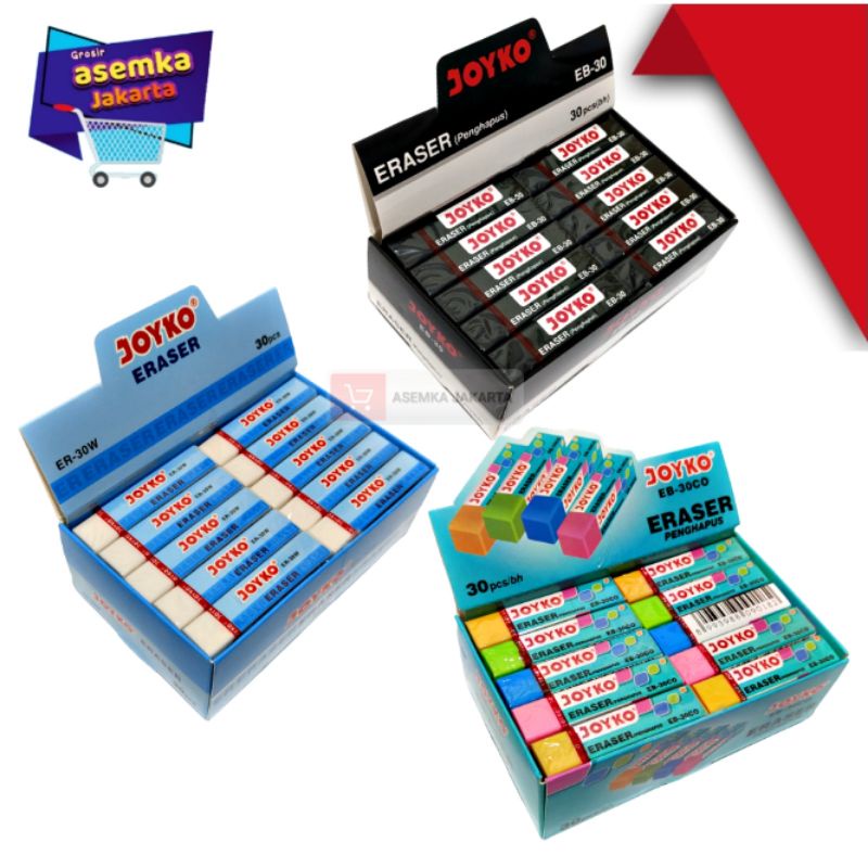 Eraser / Penghapus Joyko EB-30 ER-30W EB30CO Grosir 30pcs