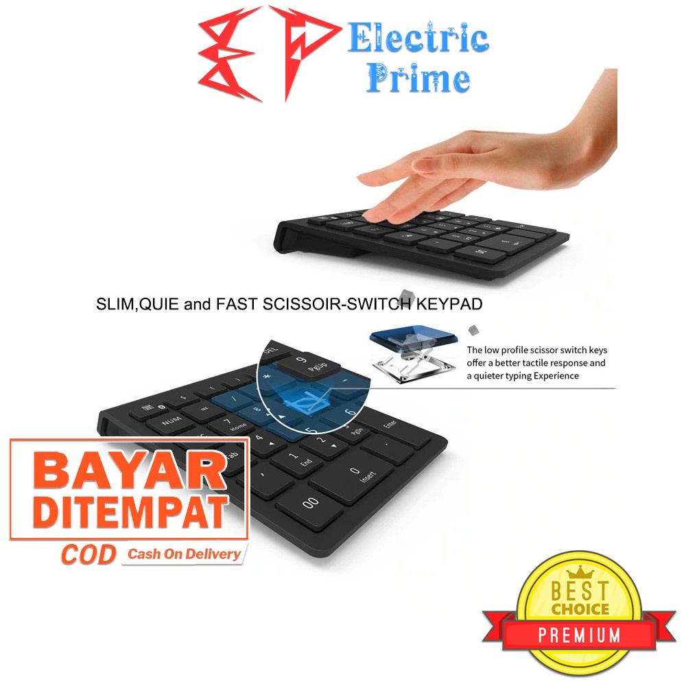 Keypad Mini Numeric Keyboard AVATTO Numpad PC Laptop Bluetooth kalkulator Tablet