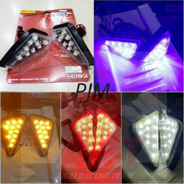 New Sen Tempel Lampu Sen Led Segitiga Universal R15,Cbr150r,Gsx,Ninja,R25 &amp; Motor Lain Nya