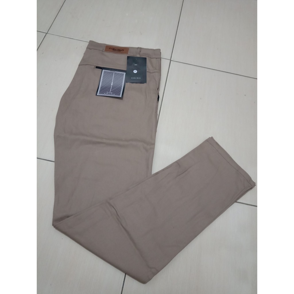 CELANA CHINO PANJANG PRIA KERJA HARIAN SANTAI CASUAL FORMAL HITAM ABU CREAM MOCCA