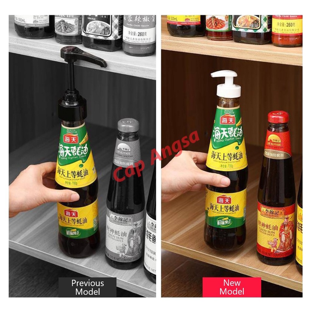 KEPALA POMPA BOTOL PENCETAN BOTOL TUTUP KECAP SIRUP SAOS TIRAM SABUN OYSTER SAUCE BOTTLE PUMP NECK