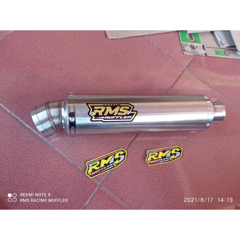 slincer Knalpot RMS Muffler bulat baru p30 d50 herex kompetisi-1