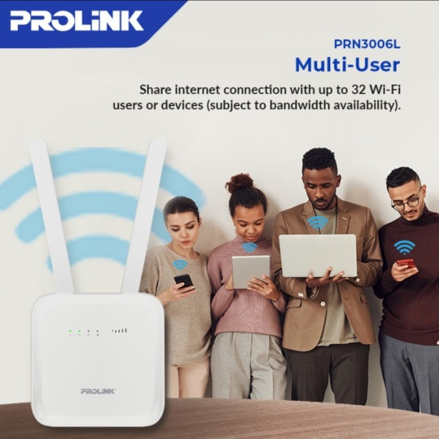 Prolink PRN3006L Sim Card 4G LTE SEMUA Operator MIFI MODEM ROUTER SmartFren, ByU. XL Tsel. Oreedo.