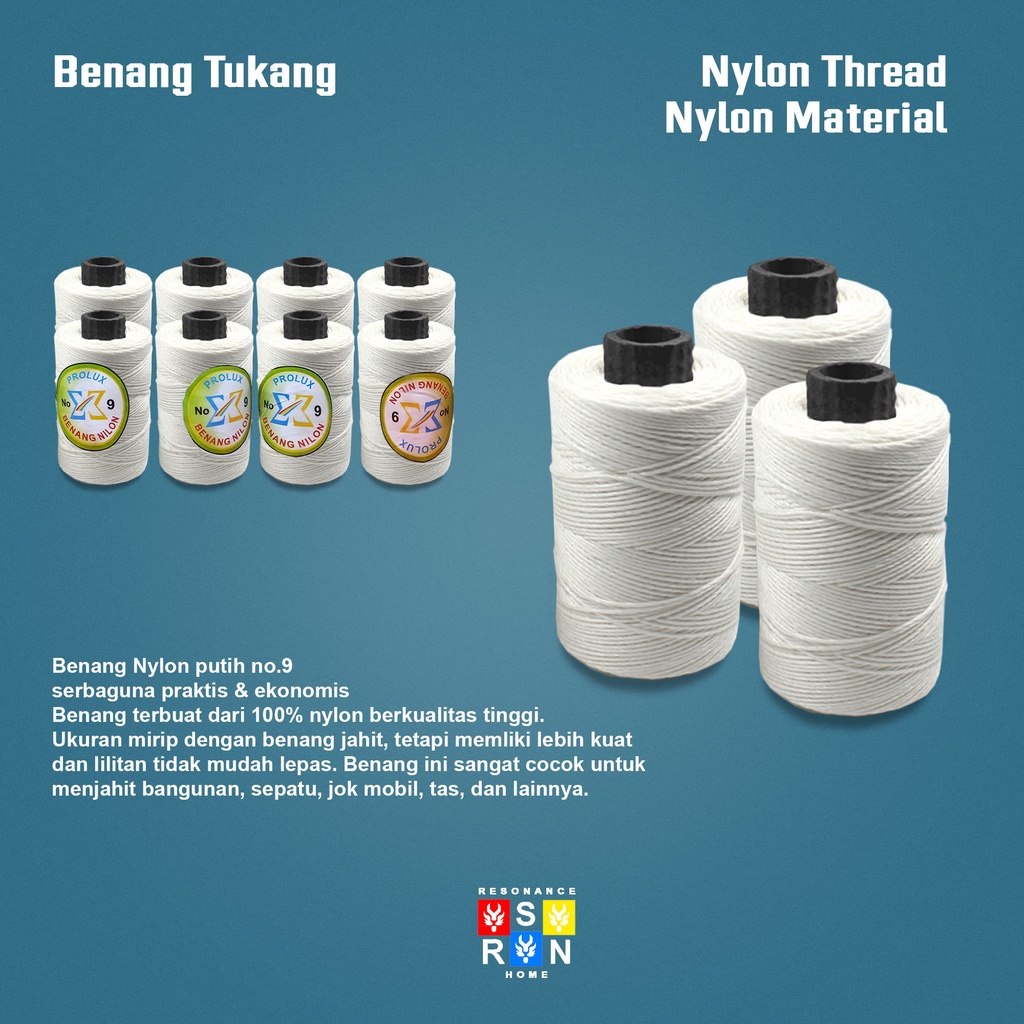 Benang Nylon no.9 (10pcs) / Benang Bangunan / Thread Resonance Home