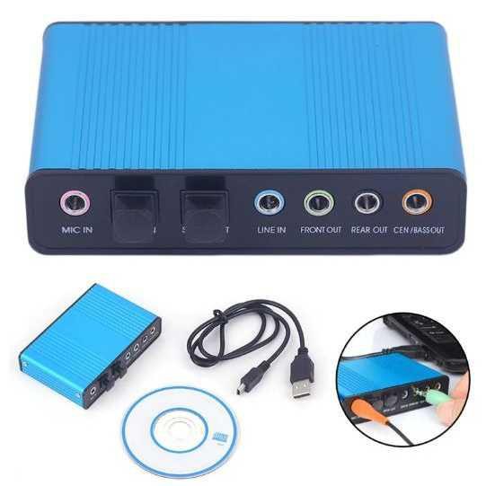 Kebidumei Sound Card External 5.1 Suround USB untuk Laptop/PC - CM6206 ( Mughnii )