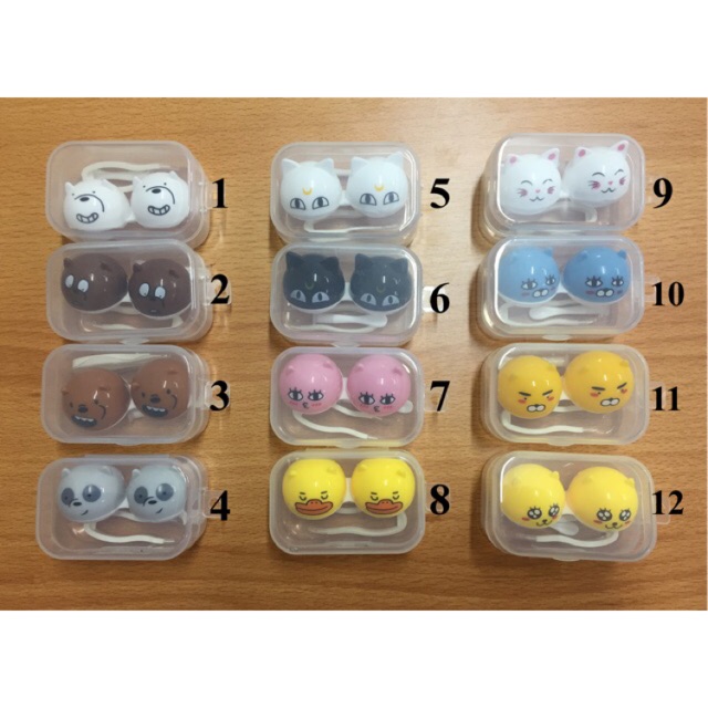 Tempat Softlens KARAKTER ANIMAL / Kotak Lensa + Capitan + Tongkat