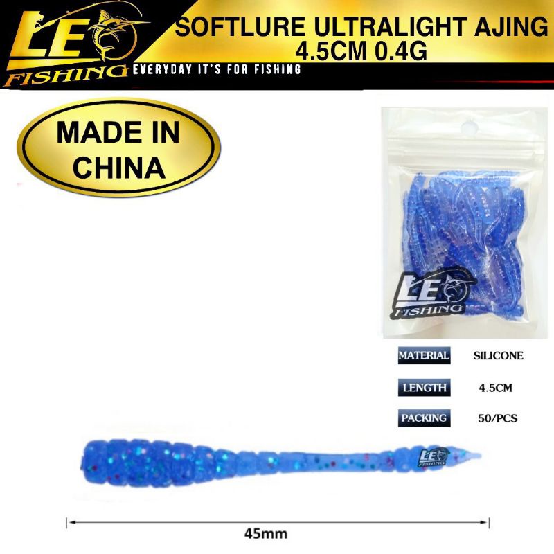 50 PCS SOFTLURE ULTRALIGHT 4.5CM 4.0G SOFT LURE AJING TERLARIS