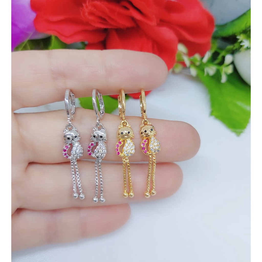 Anting xuping permata panjang U.V