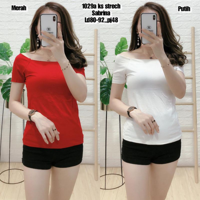 ATSAN WANITA KAOS STRECH SABRINA IMPORT 1029