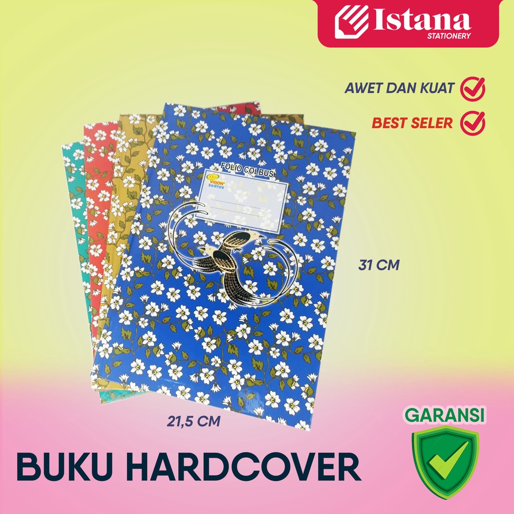 

[TERLARIS] BUKU FOLIO BUKU TULIS HARDCOVER ISI 100