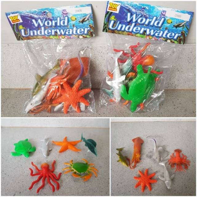 Mainan Miniatur Hewan Laut, Mainan Edukasi Anak Mengenal Hewan Laut