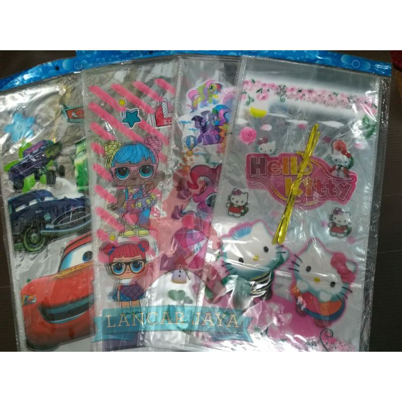 

Isi 10pcs Opp Plastik Ultah, Kantong Jajan, Goodie bag