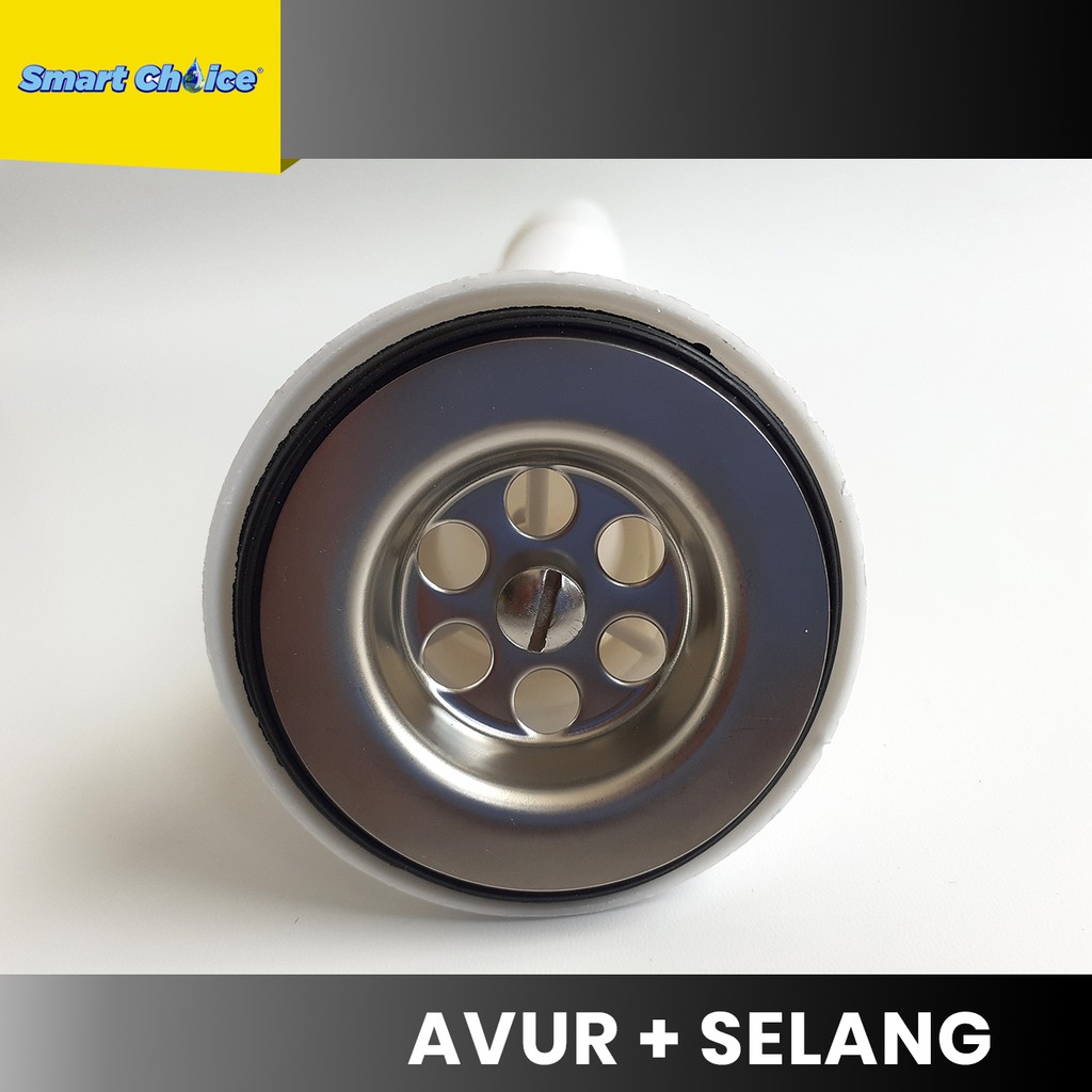 SELANG TARIK WASTAFEL | SELANG BAK CUCI + AVUR WASTAFEL 1 1/2 INCH