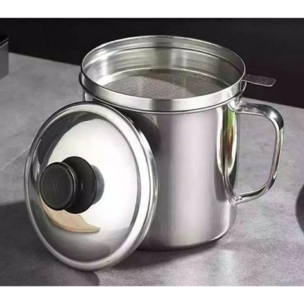 Teko Saringan Minyak / Oil Pot Filter / Teko Saringan Minyak Stainless steel / Penyaring Minyak